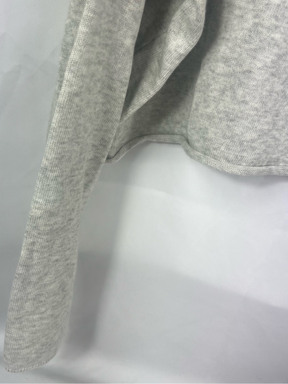 PacSun Light Gray Cropped Scoop Neck Long Sleeve Top - Picture 4 of 8